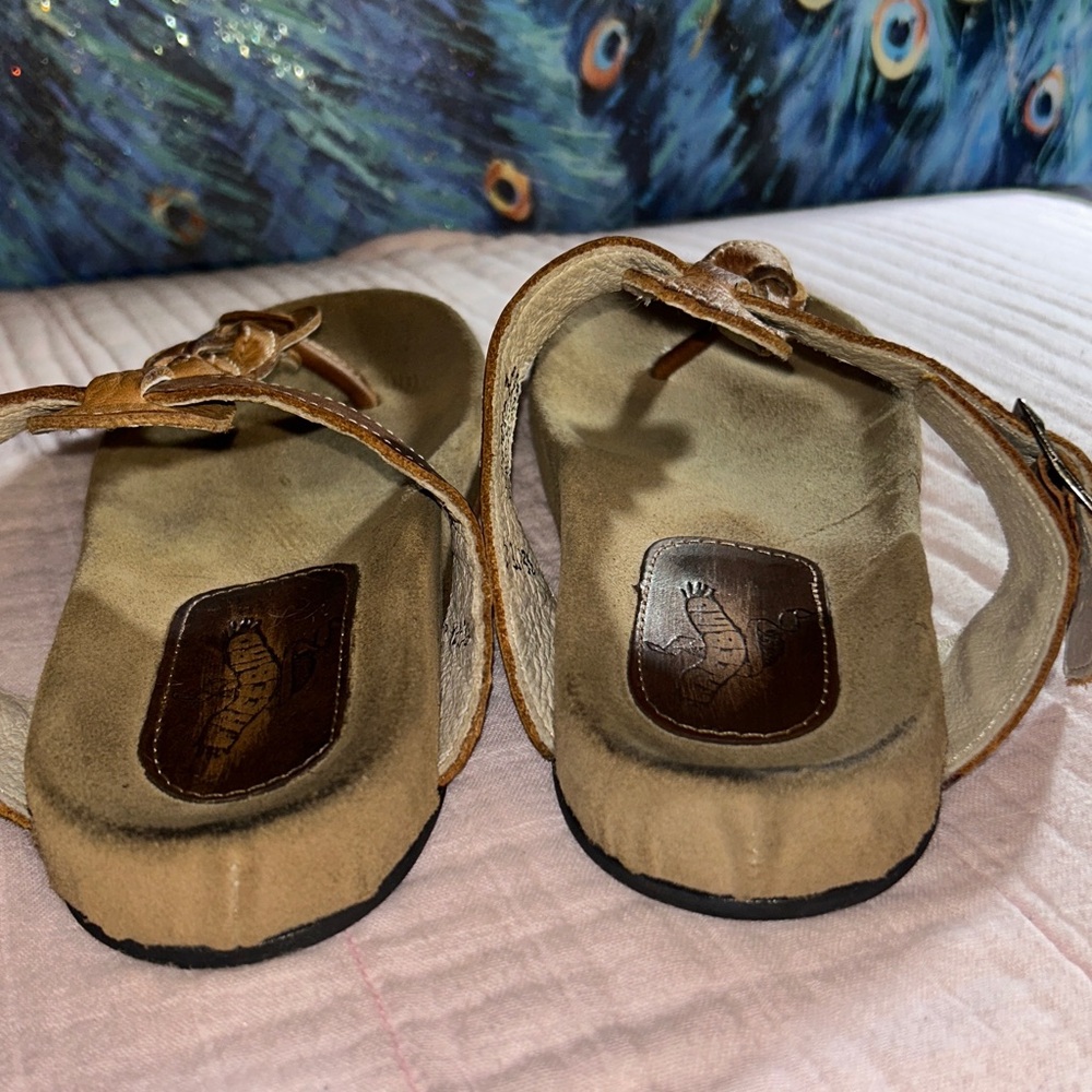 Freebird Athena Size 7 Leather Braided Thong Sandals - Picture 10 of 10
